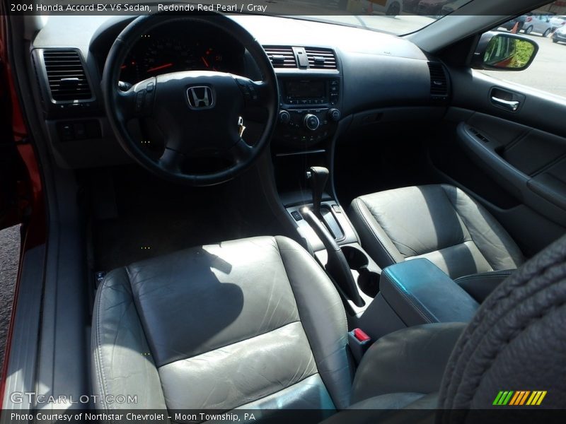 Redondo Red Pearl / Gray 2004 Honda Accord EX V6 Sedan