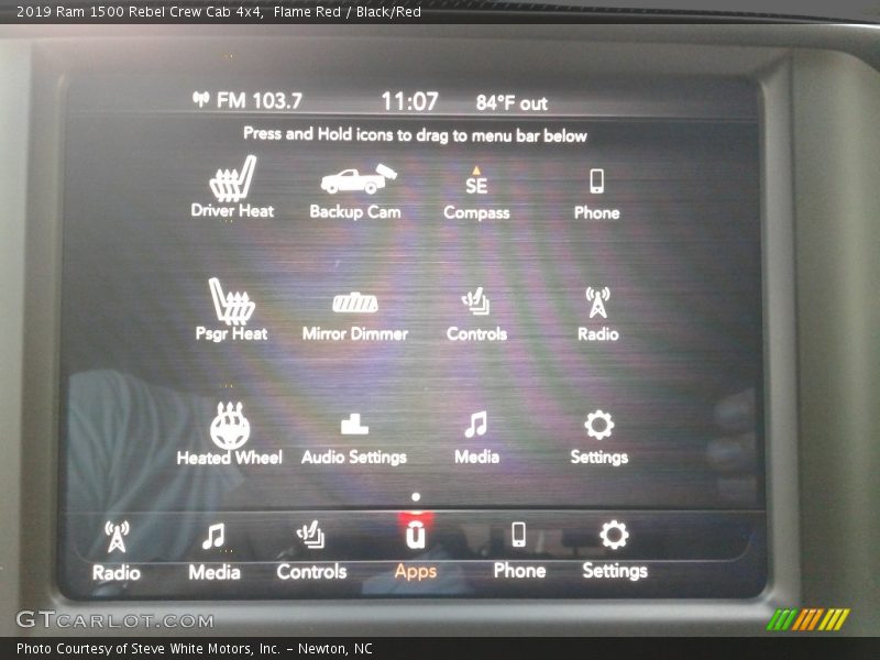 Controls of 2019 1500 Rebel Crew Cab 4x4