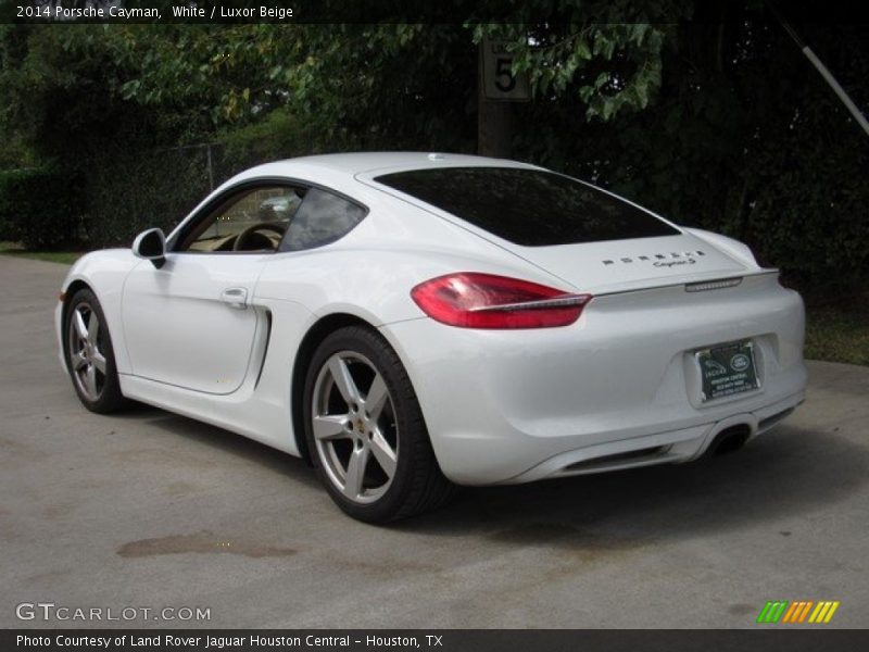 White / Luxor Beige 2014 Porsche Cayman