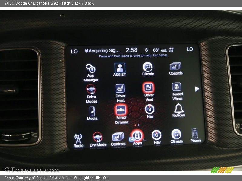 Pitch Black / Black 2016 Dodge Charger SRT 392