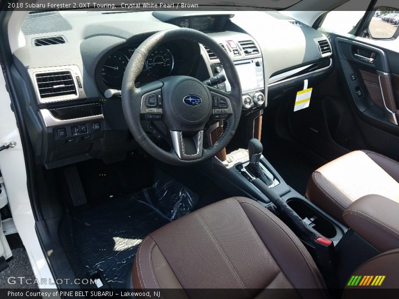 Crystal White Pearl / Brown 2018 Subaru Forester 2.0XT Touring