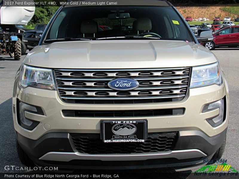 White Gold / Medium Light Camel 2017 Ford Explorer XLT 4WD