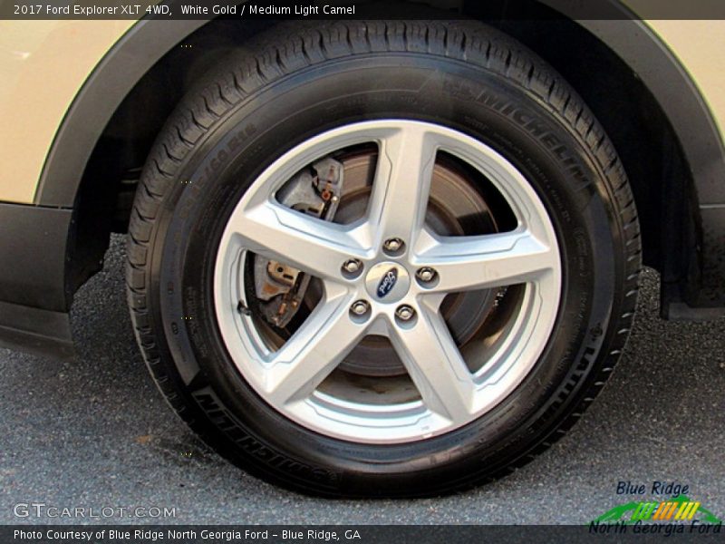 White Gold / Medium Light Camel 2017 Ford Explorer XLT 4WD