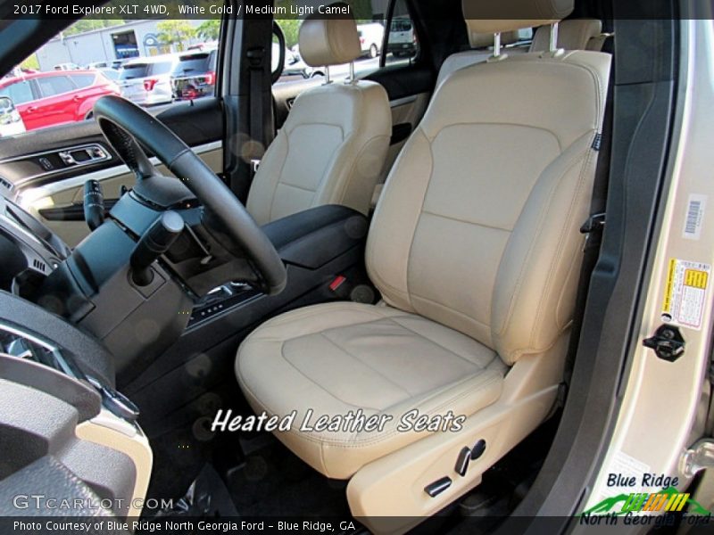 White Gold / Medium Light Camel 2017 Ford Explorer XLT 4WD