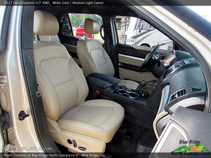 White Gold / Medium Light Camel 2017 Ford Explorer XLT 4WD