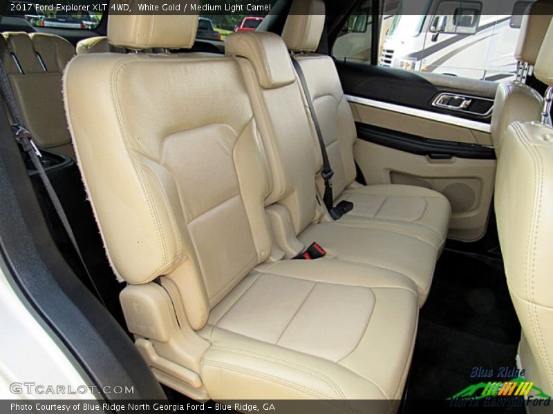 White Gold / Medium Light Camel 2017 Ford Explorer XLT 4WD