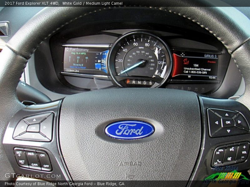 White Gold / Medium Light Camel 2017 Ford Explorer XLT 4WD