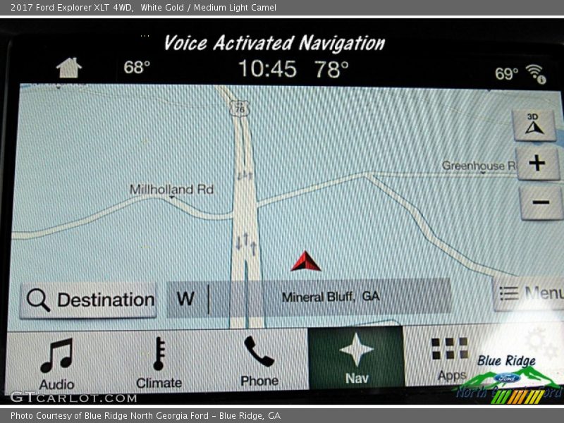 White Gold / Medium Light Camel 2017 Ford Explorer XLT 4WD