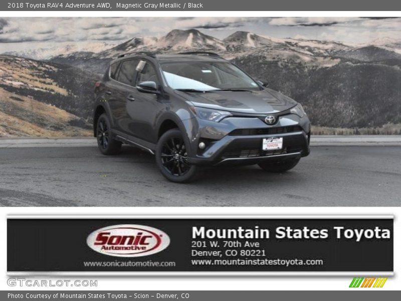 Magnetic Gray Metallic / Black 2018 Toyota RAV4 Adventure AWD