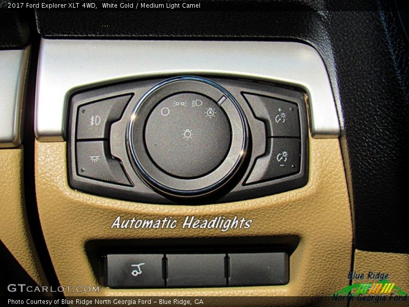 White Gold / Medium Light Camel 2017 Ford Explorer XLT 4WD