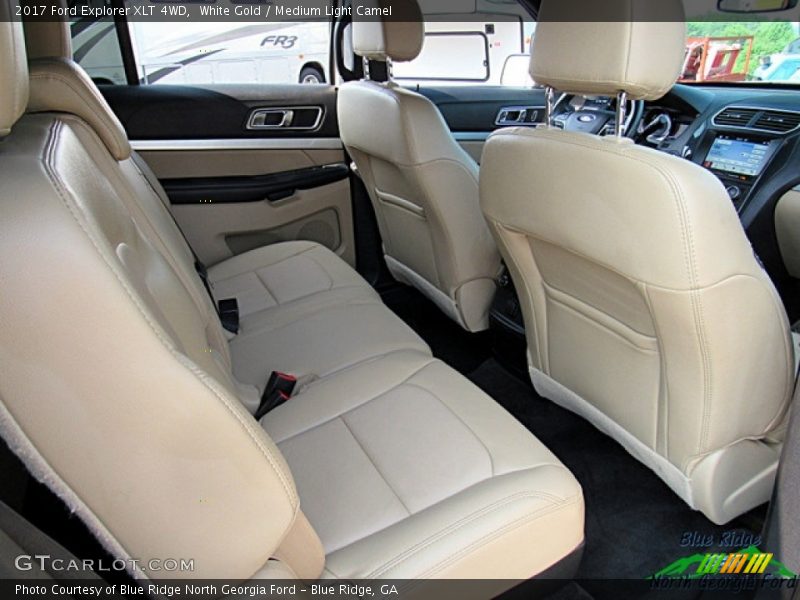 White Gold / Medium Light Camel 2017 Ford Explorer XLT 4WD