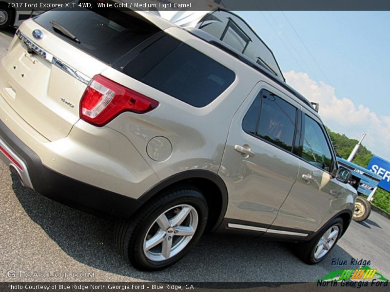 White Gold / Medium Light Camel 2017 Ford Explorer XLT 4WD