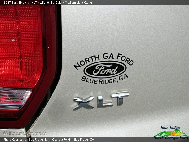 White Gold / Medium Light Camel 2017 Ford Explorer XLT 4WD