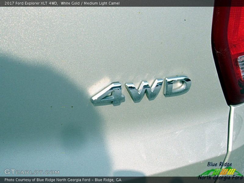 White Gold / Medium Light Camel 2017 Ford Explorer XLT 4WD