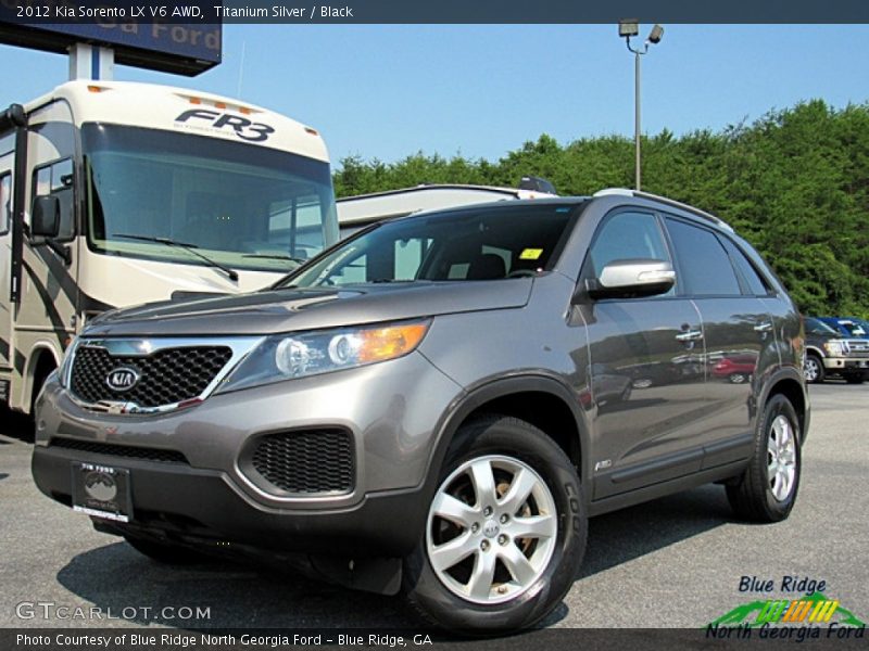 Titanium Silver / Black 2012 Kia Sorento LX V6 AWD