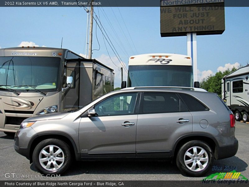 Titanium Silver / Black 2012 Kia Sorento LX V6 AWD