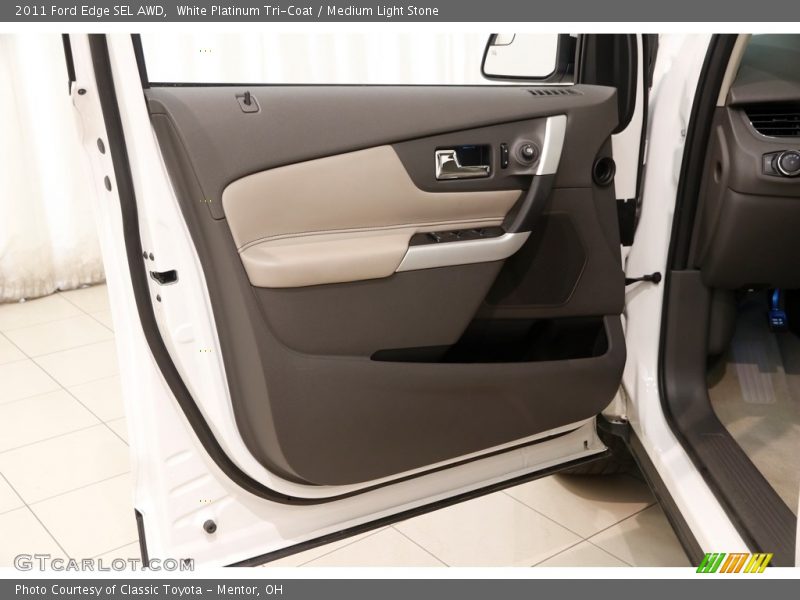 White Platinum Tri-Coat / Medium Light Stone 2011 Ford Edge SEL AWD