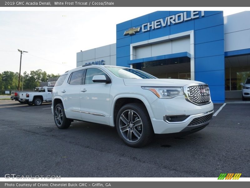 White Frost Tricoat / Cocoa/Shale 2019 GMC Acadia Denali