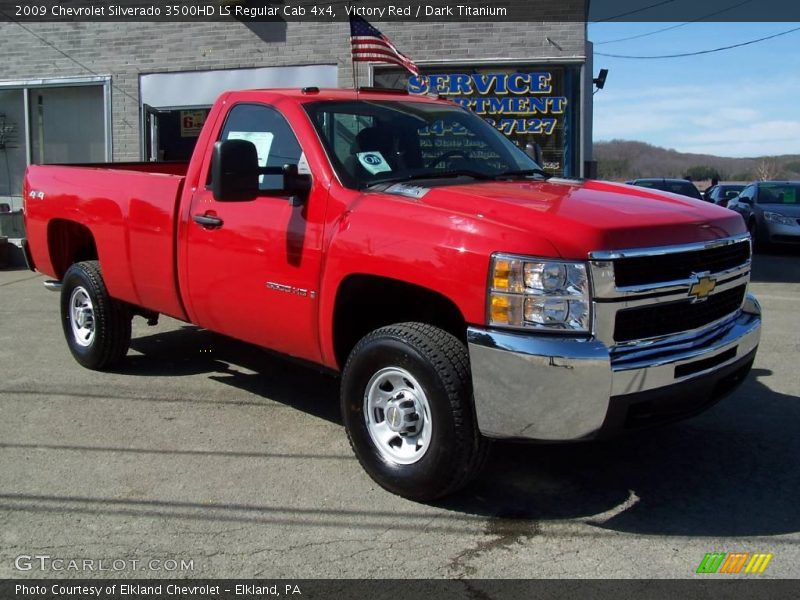 Victory Red / Dark Titanium 2009 Chevrolet Silverado 3500HD LS Regular Cab 4x4