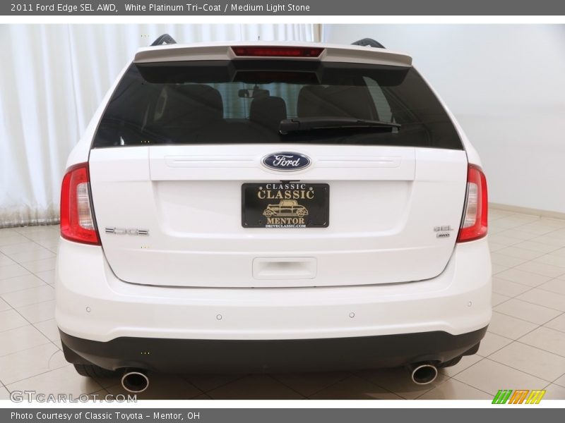 White Platinum Tri-Coat / Medium Light Stone 2011 Ford Edge SEL AWD