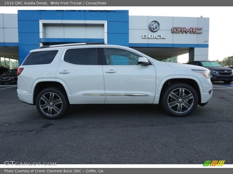 White Frost Tricoat / Cocoa/Shale 2019 GMC Acadia Denali