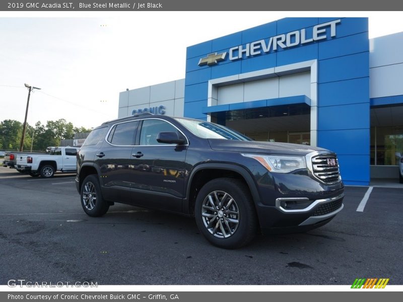 Blue Steel Metallic / Jet Black 2019 GMC Acadia SLT