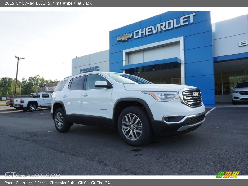 Summit White / Jet Black 2019 GMC Acadia SLE