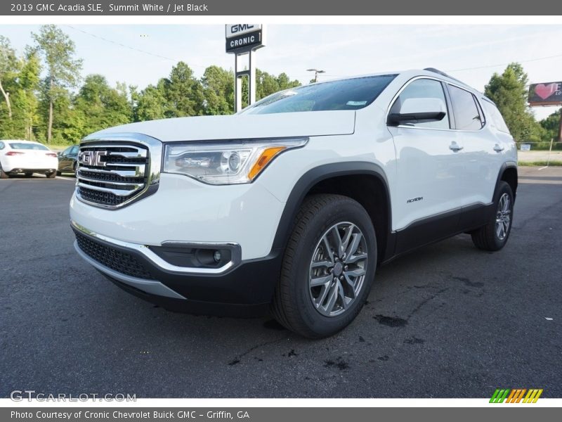 Summit White / Jet Black 2019 GMC Acadia SLE