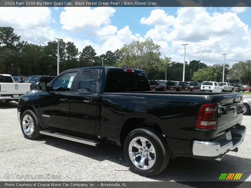 Black Forest Green Pearl / Black/Diesel Gray 2019 Ram 1500 Big Horn Quad Cab