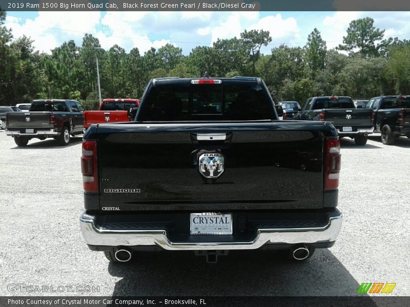 Black Forest Green Pearl / Black/Diesel Gray 2019 Ram 1500 Big Horn Quad Cab