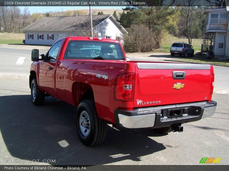 Victory Red / Dark Titanium 2009 Chevrolet Silverado 3500HD LS Regular Cab 4x4