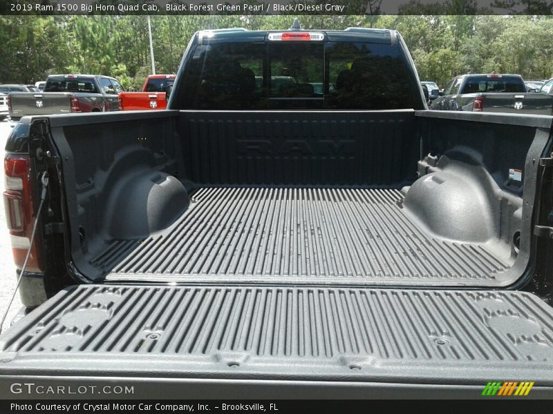 Black Forest Green Pearl / Black/Diesel Gray 2019 Ram 1500 Big Horn Quad Cab