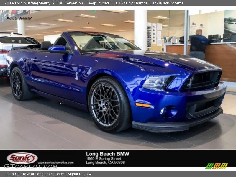 Deep Impact Blue / Shelby Charcoal Black/Black Accents 2014 Ford Mustang Shelby GT500 Convertible