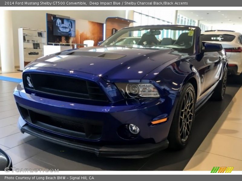 Deep Impact Blue / Shelby Charcoal Black/Black Accents 2014 Ford Mustang Shelby GT500 Convertible