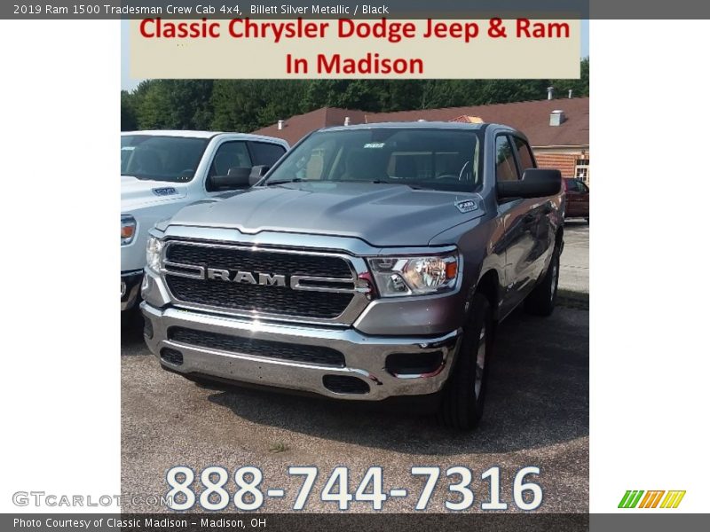 Billett Silver Metallic / Black 2019 Ram 1500 Tradesman Crew Cab 4x4