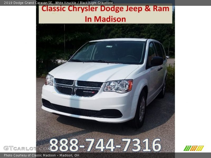 White Knuckle / Black/Light Graystone 2019 Dodge Grand Caravan SE