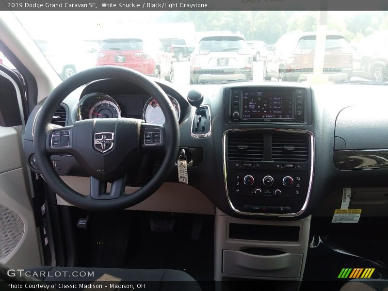 White Knuckle / Black/Light Graystone 2019 Dodge Grand Caravan SE