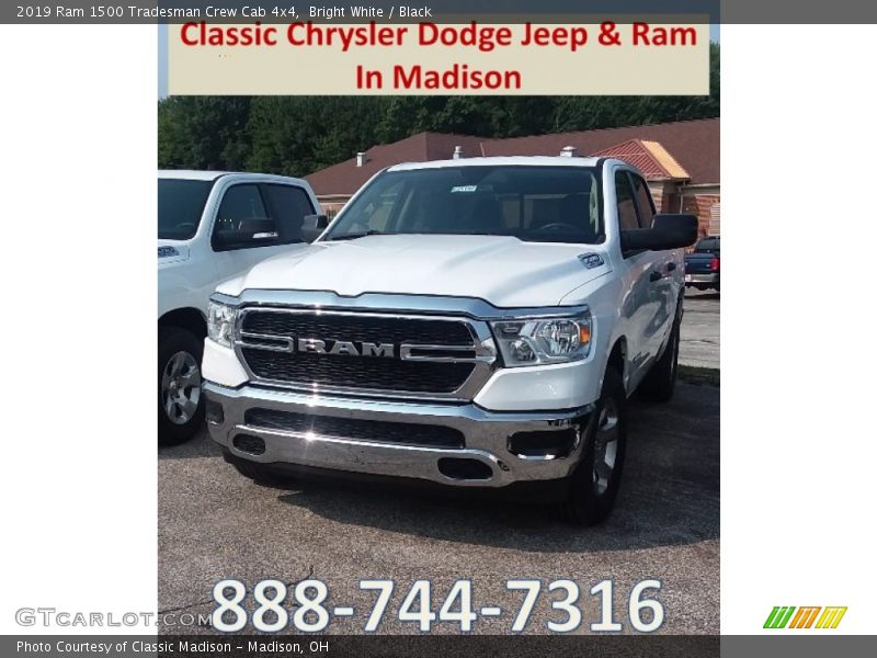 Bright White / Black 2019 Ram 1500 Tradesman Crew Cab 4x4