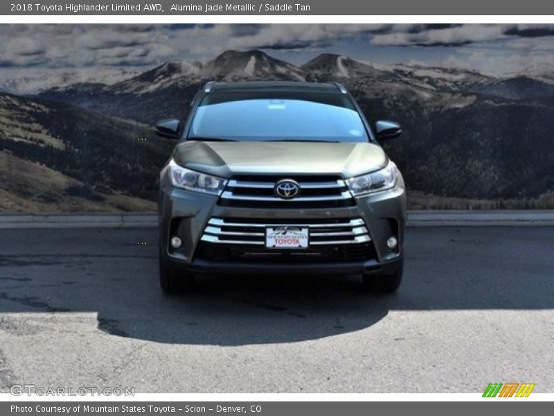 Alumina Jade Metallic / Saddle Tan 2018 Toyota Highlander Limited AWD