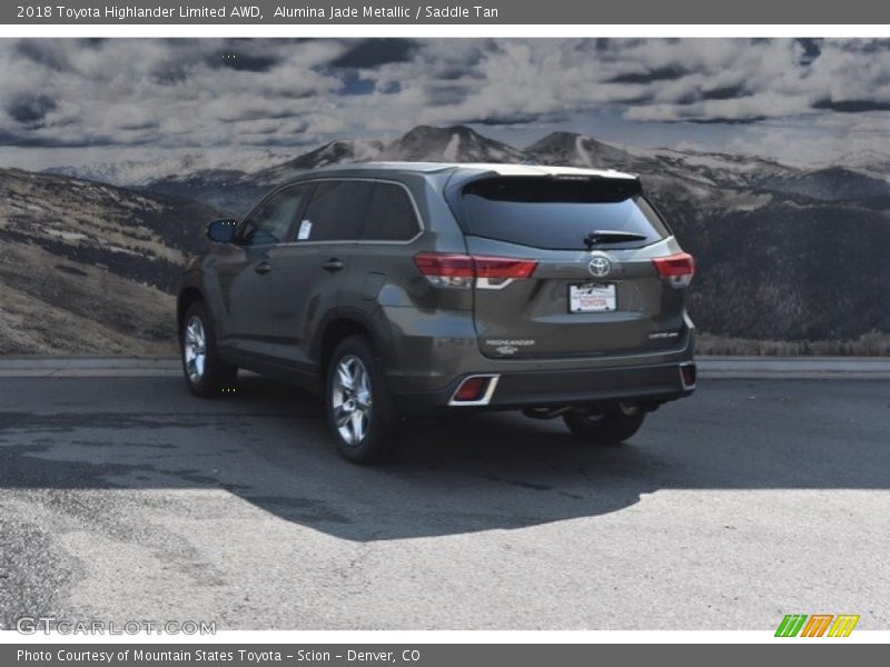 Alumina Jade Metallic / Saddle Tan 2018 Toyota Highlander Limited AWD
