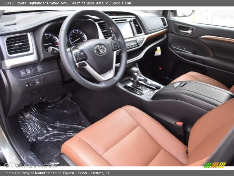 Alumina Jade Metallic / Saddle Tan 2018 Toyota Highlander Limited AWD