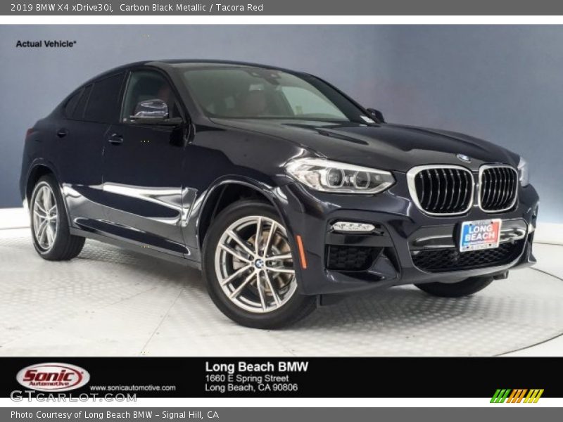 Carbon Black Metallic / Tacora Red 2019 BMW X4 xDrive30i