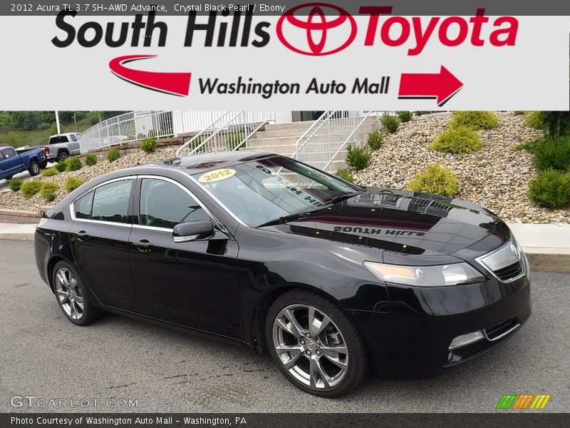 Crystal Black Pearl / Ebony 2012 Acura TL 3.7 SH-AWD Advance