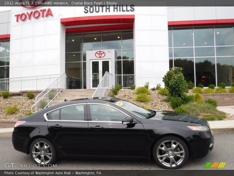 Crystal Black Pearl / Ebony 2012 Acura TL 3.7 SH-AWD Advance