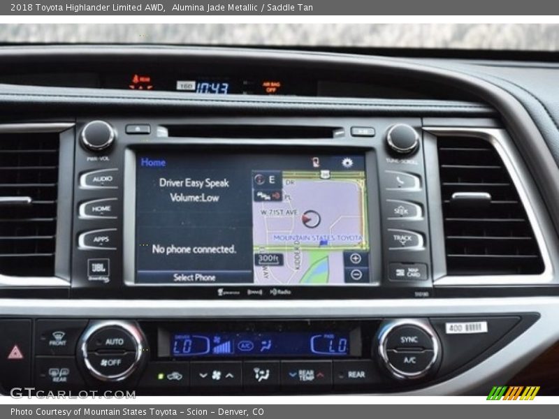 Alumina Jade Metallic / Saddle Tan 2018 Toyota Highlander Limited AWD