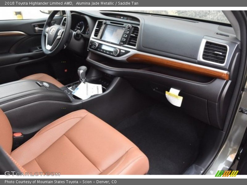 Alumina Jade Metallic / Saddle Tan 2018 Toyota Highlander Limited AWD