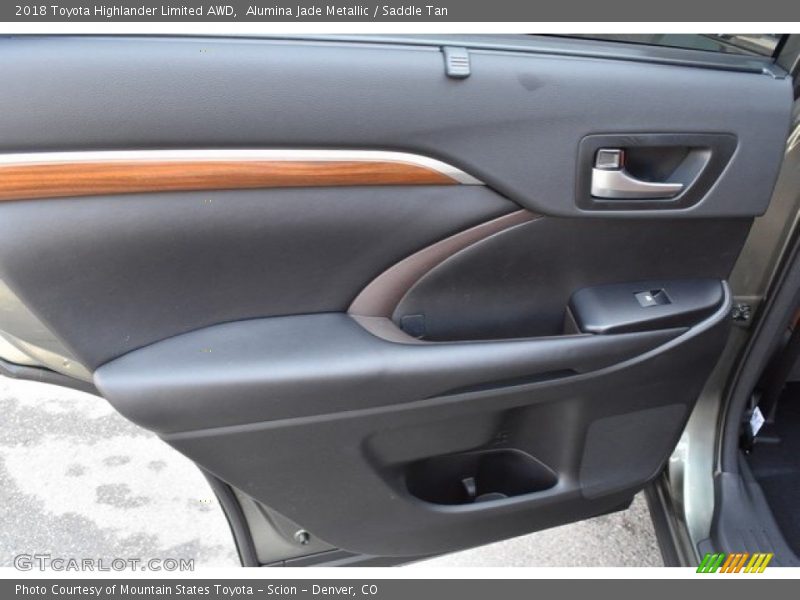Alumina Jade Metallic / Saddle Tan 2018 Toyota Highlander Limited AWD