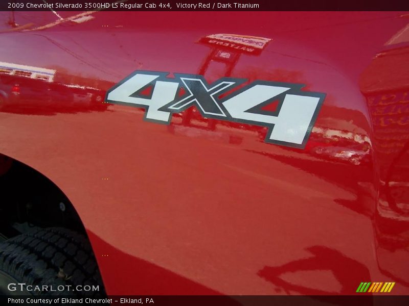 Victory Red / Dark Titanium 2009 Chevrolet Silverado 3500HD LS Regular Cab 4x4