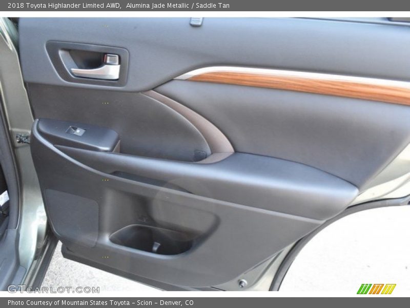 Alumina Jade Metallic / Saddle Tan 2018 Toyota Highlander Limited AWD