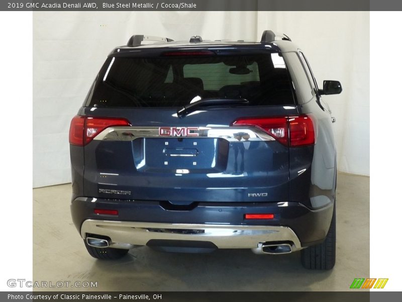 Blue Steel Metallic / Cocoa/Shale 2019 GMC Acadia Denali AWD